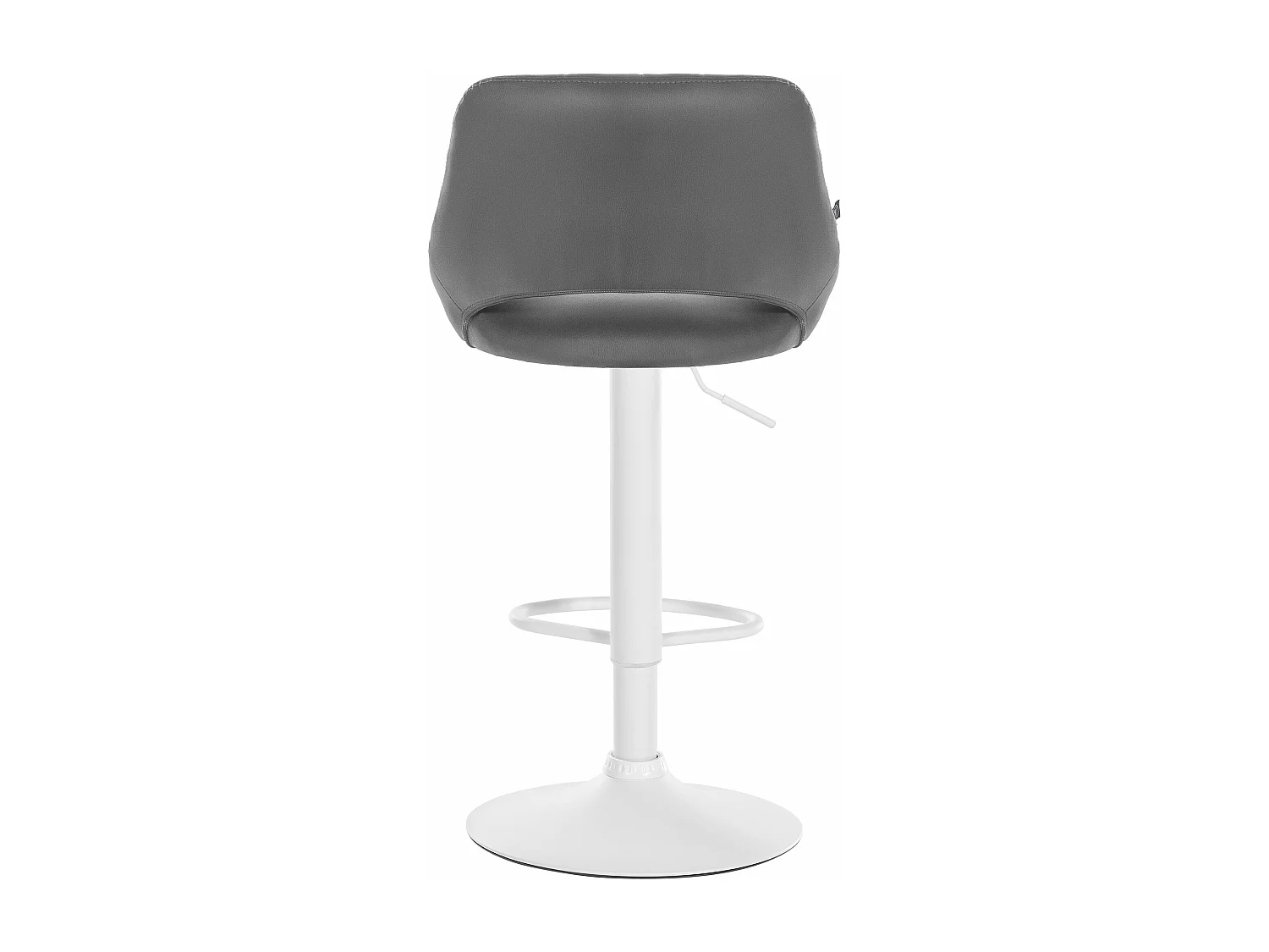 Tabouret de bar - Similicuir & Blanc - Gris - Milet