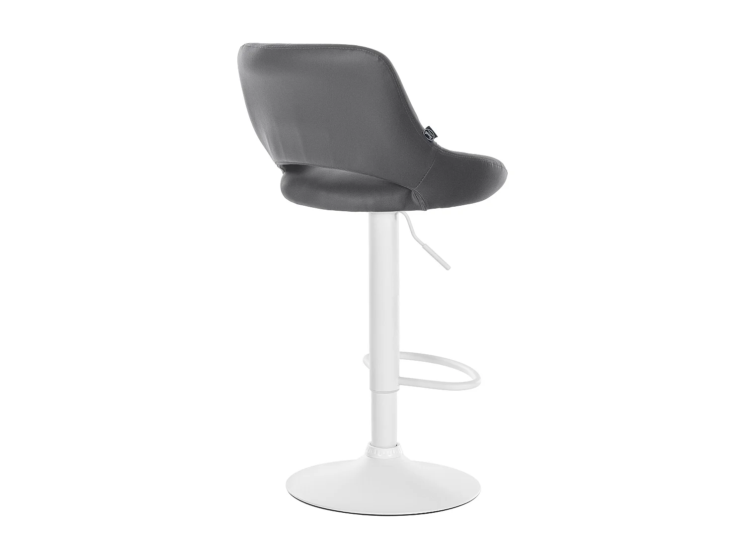 Tabouret de bar - Similicuir & Blanc - Gris - Milet