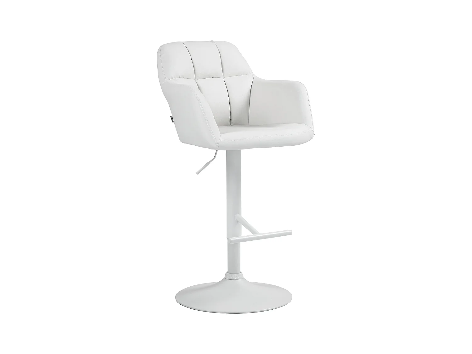 Tabouret de bar - Similicuir - Blanc - Natoma