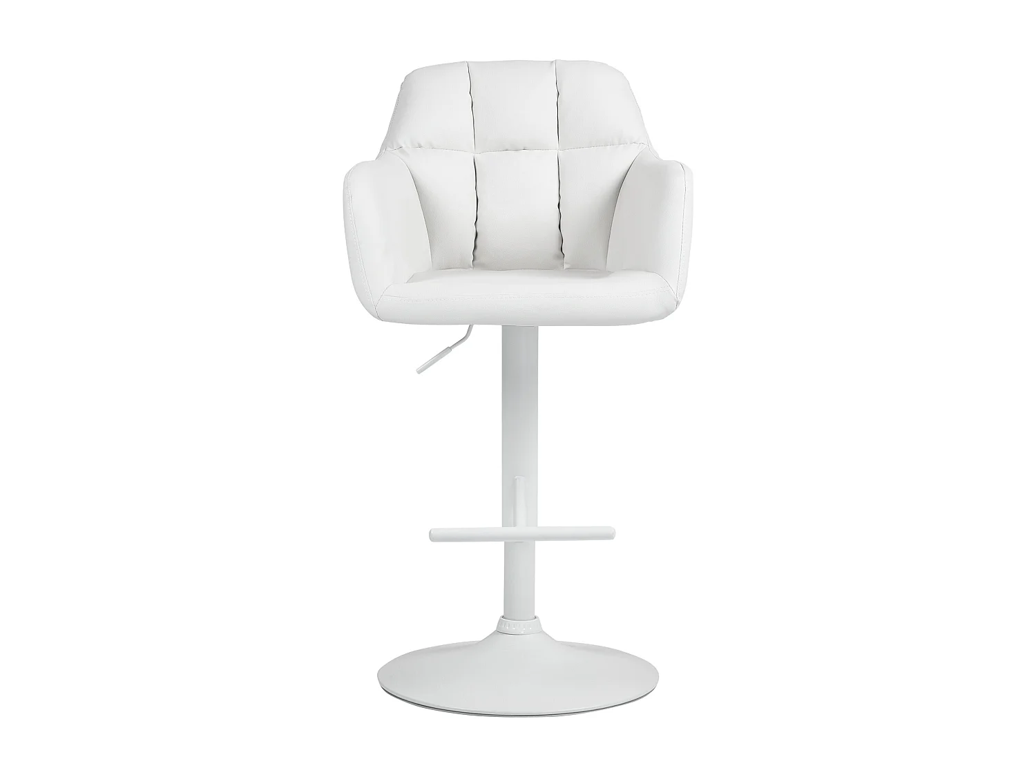Tabouret de bar - Similicuir - Blanc - Natoma