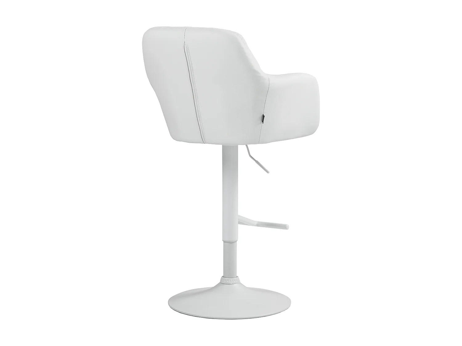 Tabouret de bar - Similicuir - Blanc - Natoma