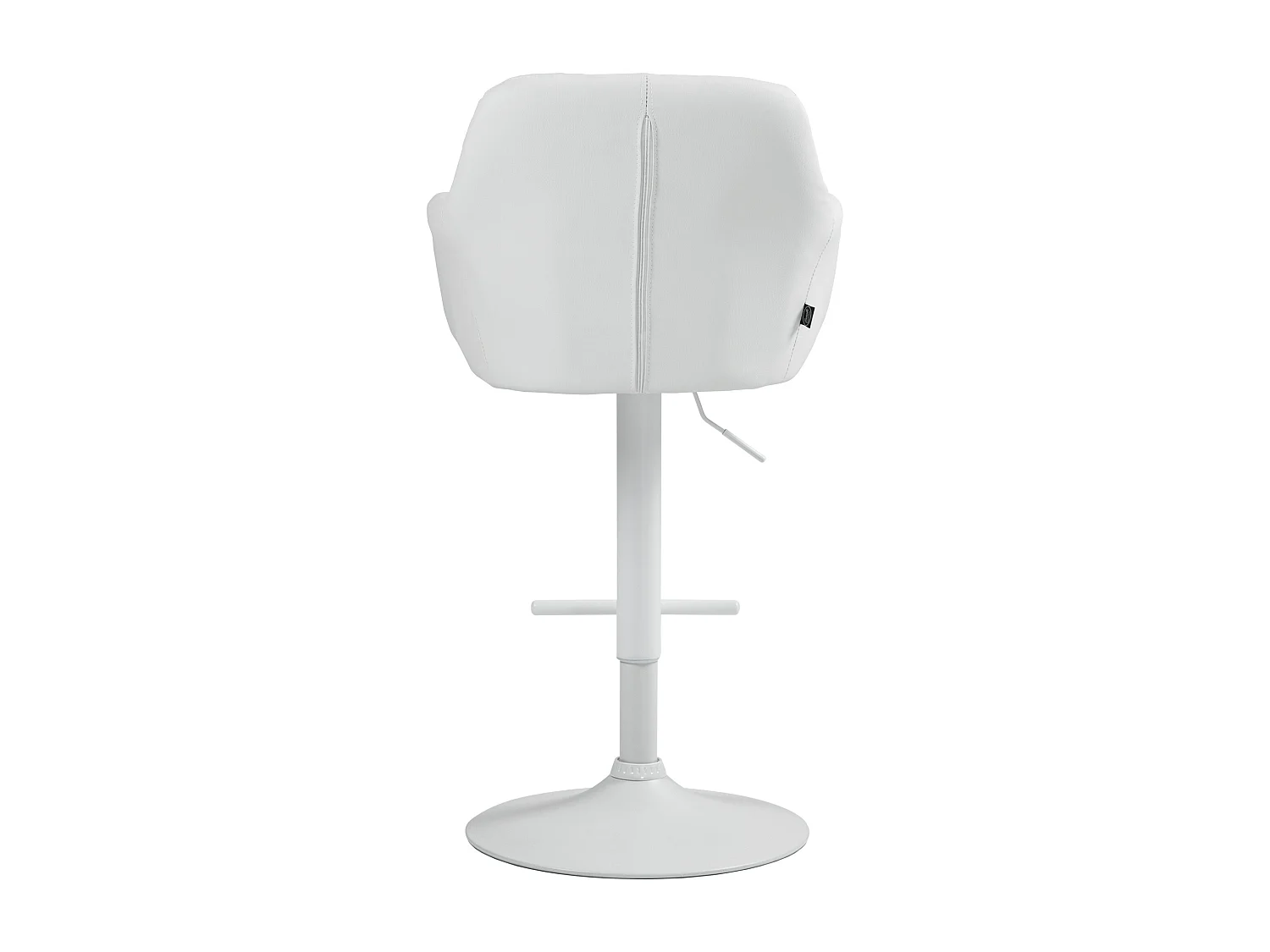 Tabouret de bar - Similicuir - Blanc - Natoma