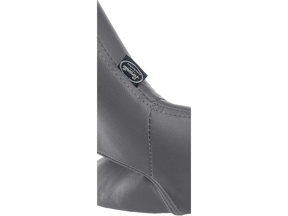 Tabouret de bar - Similicuir & Noir - Gris - Milet