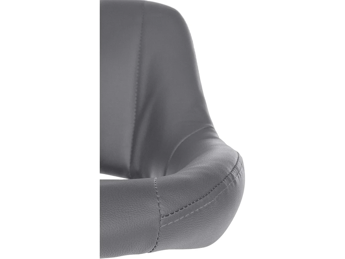 Tabouret de bar - Similicuir & Noir - Gris - Milet