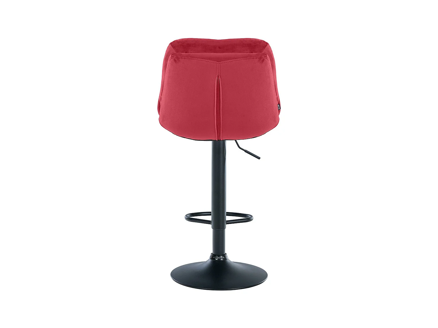 Tabouret de bar - Velours - Rouge - Laurel