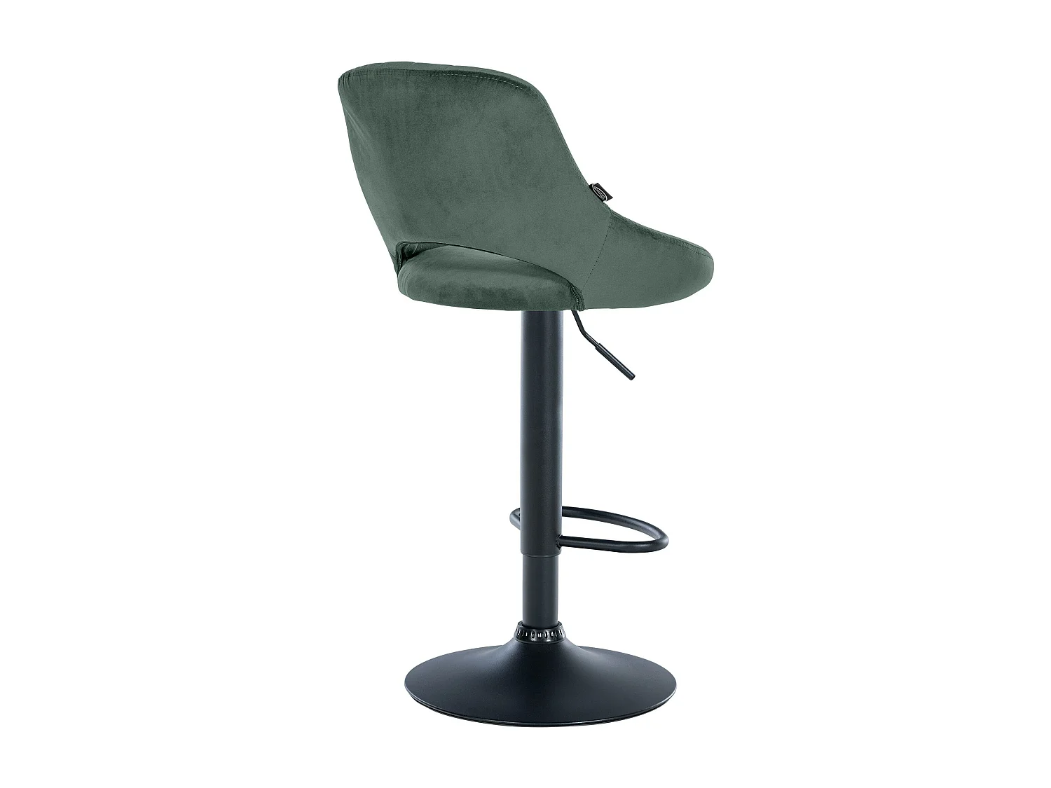 Tabouret de bar - Velours & Noir - Vert - Milet