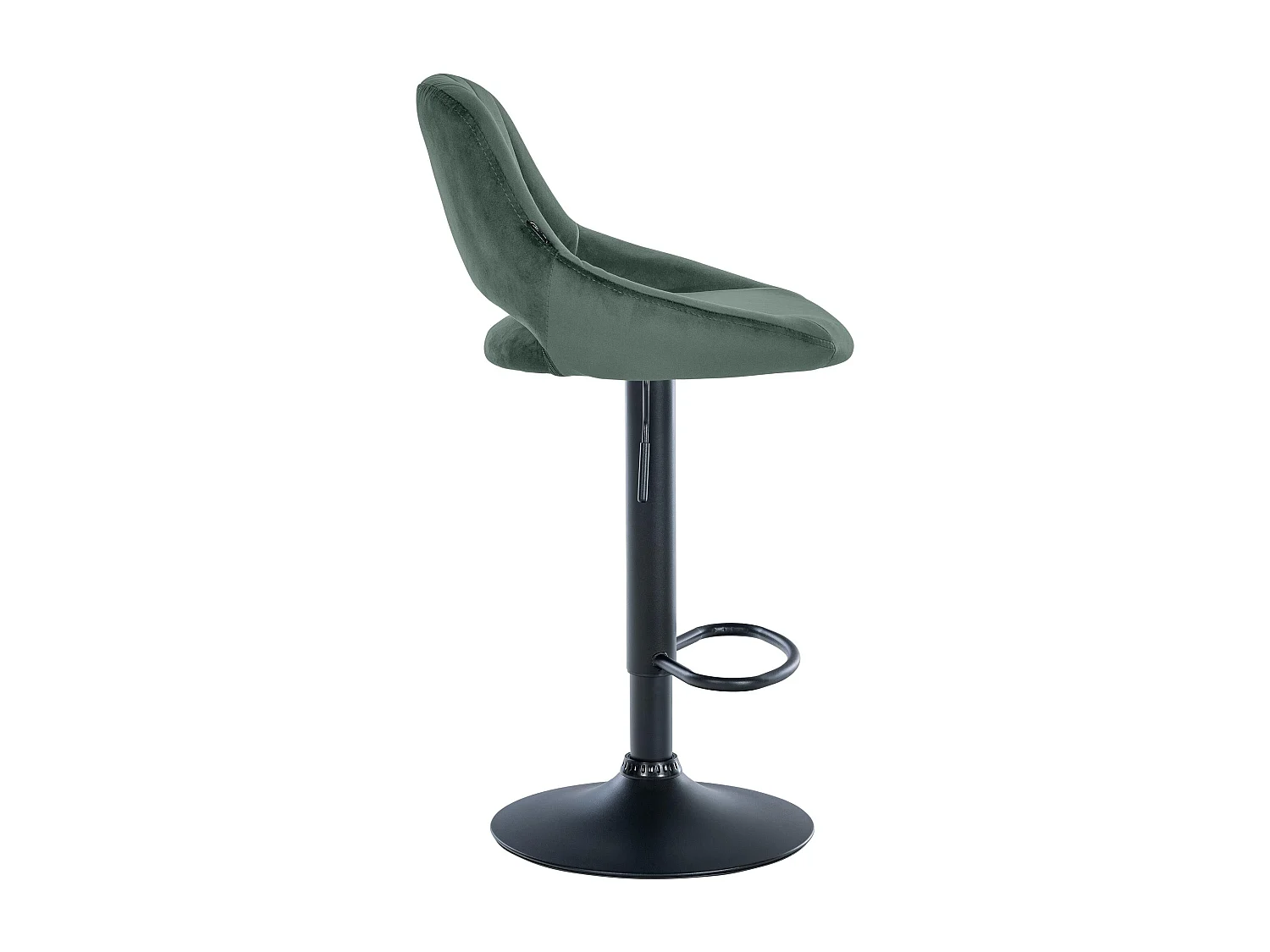 Tabouret de bar - Velours & Noir - Vert - Milet