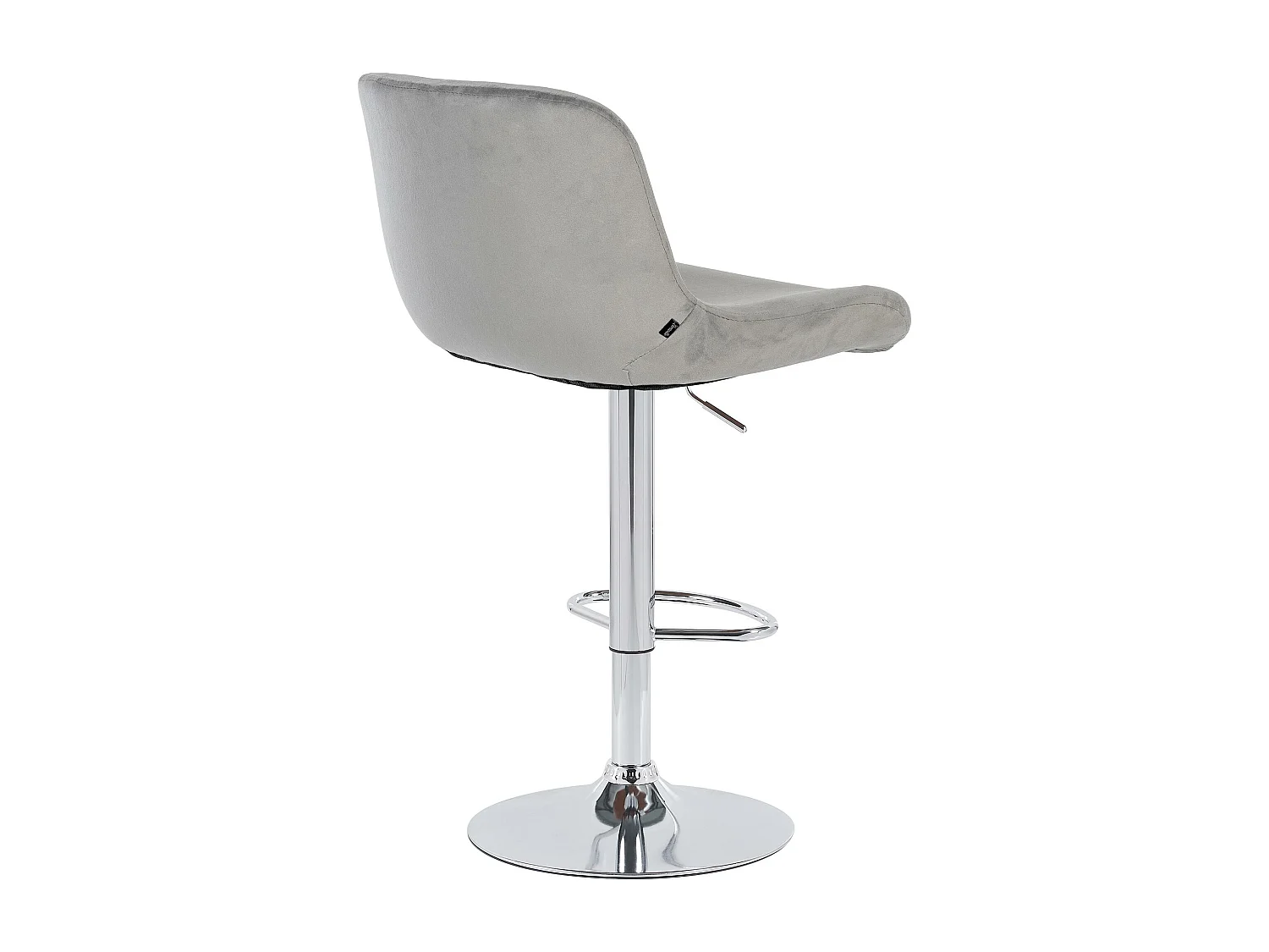Tabouret de bar - Velours - Gris - Solon