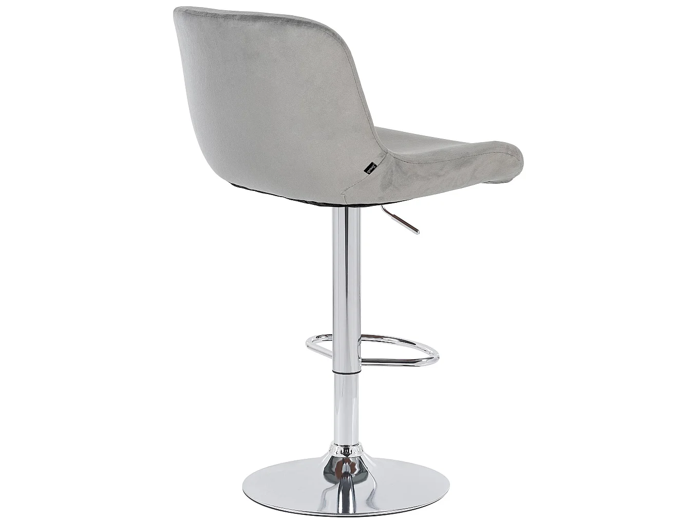Tabouret de bar - Velours - Gris - Solon