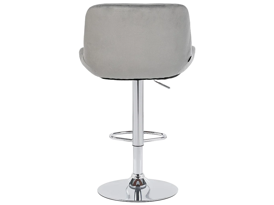 Tabouret de bar - Velours - Gris - Solon