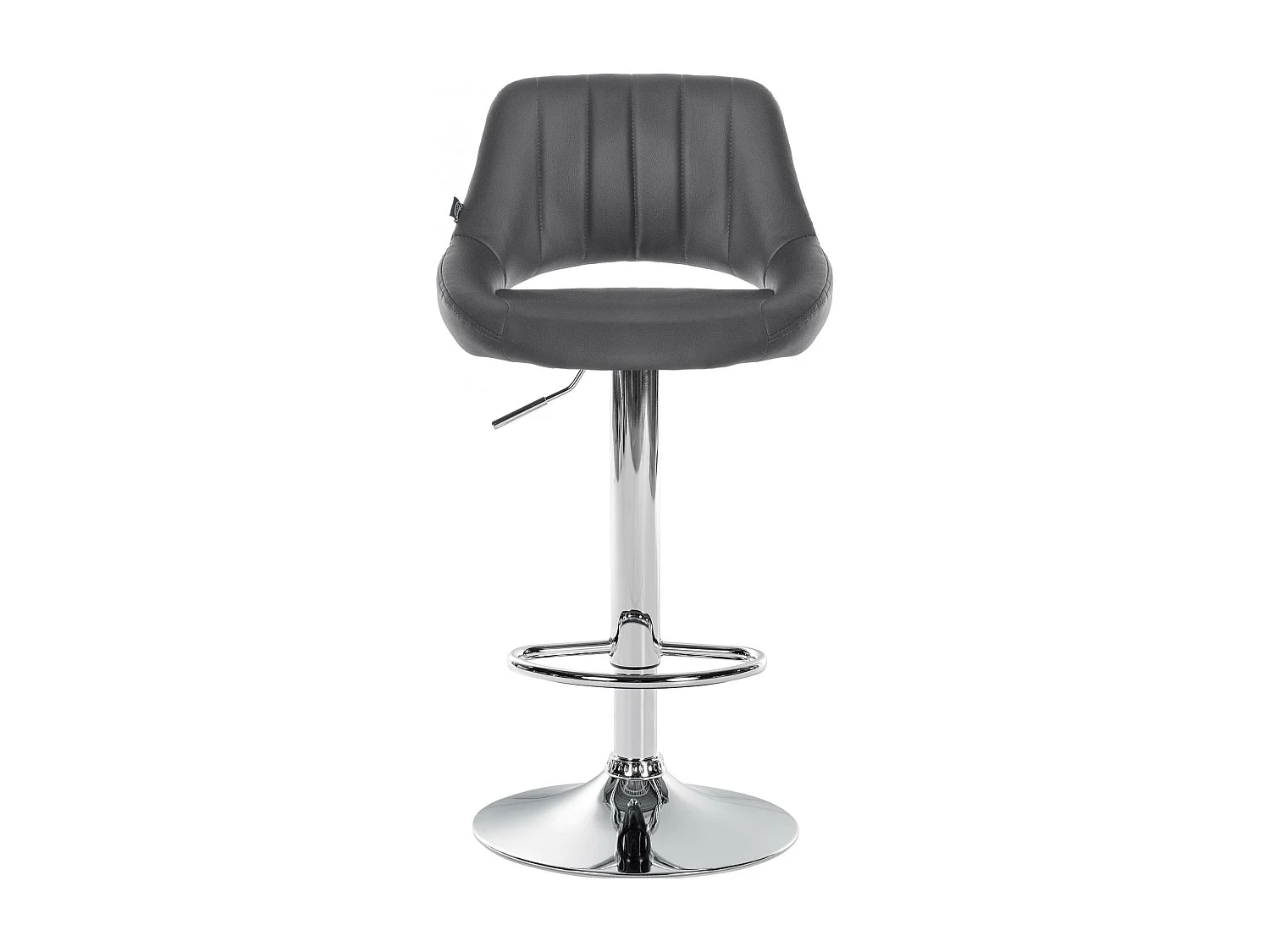 Barhocker - Kunstleder & chrom - grau - Milet