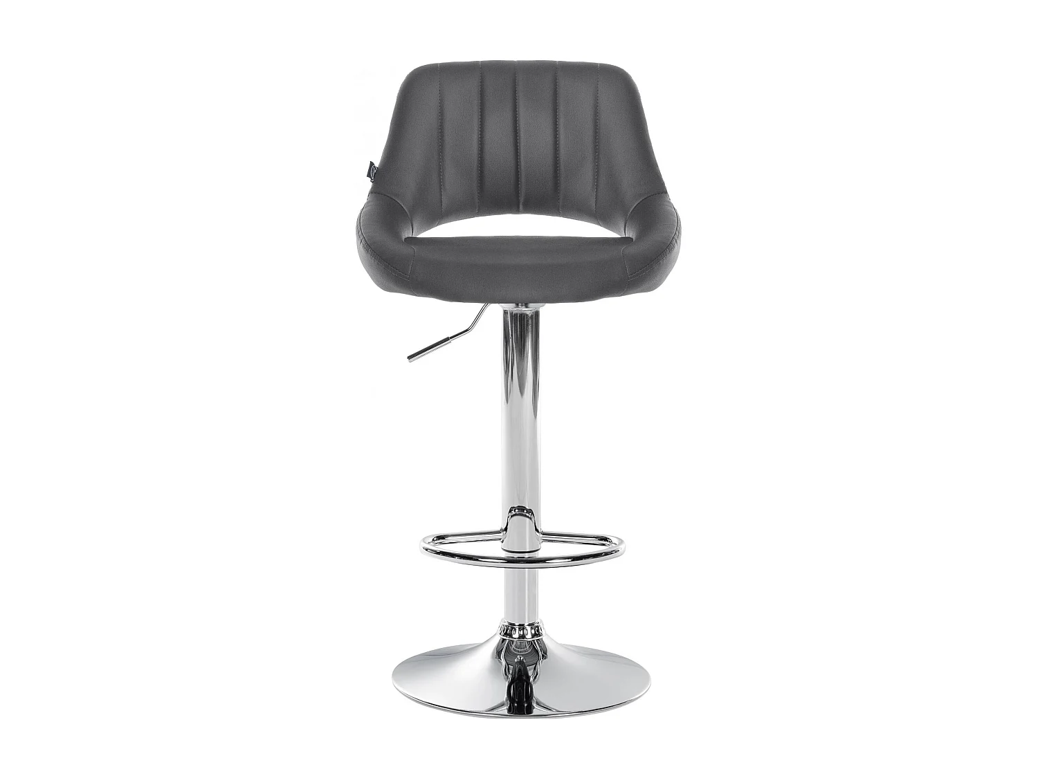 Barhocker - Kunstleder & chrom - grau - Milet