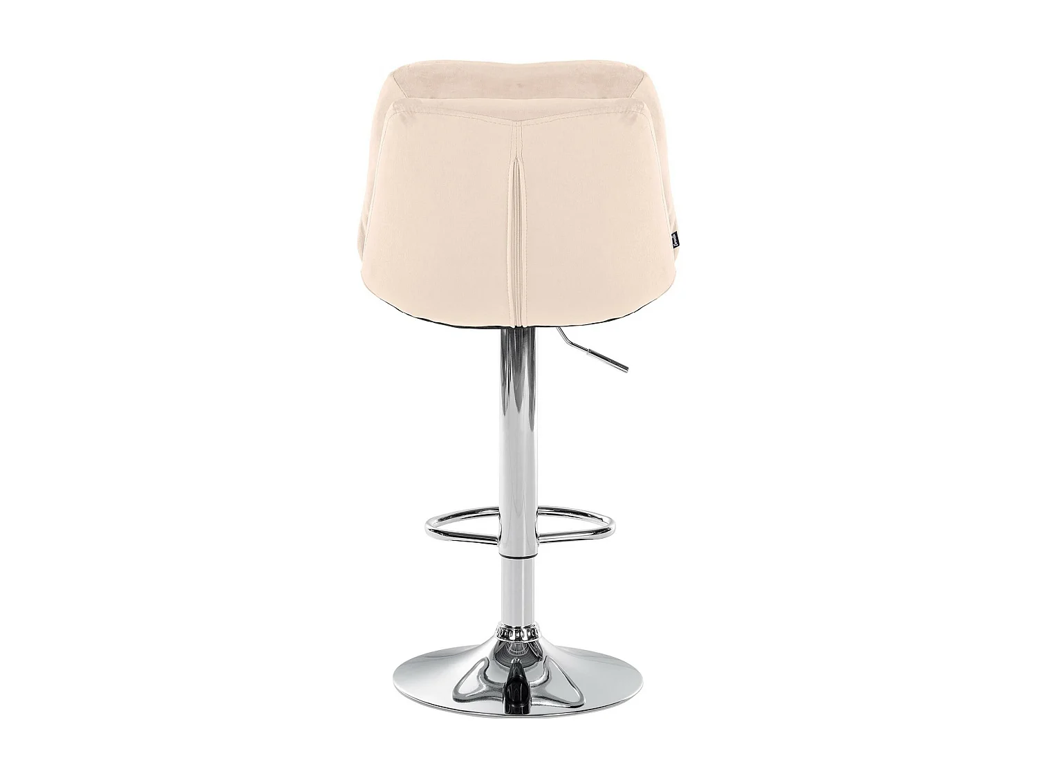 Tabouret de bar - Velours - Crème - Laurel