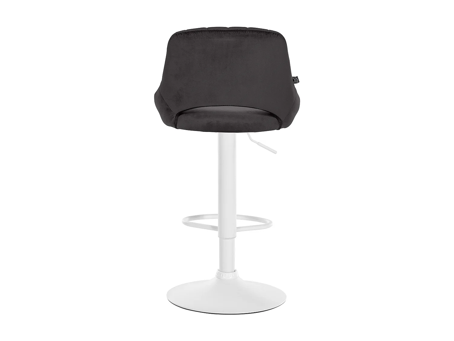 Tabouret de bar - Velours & Blanc - Noir - Milet