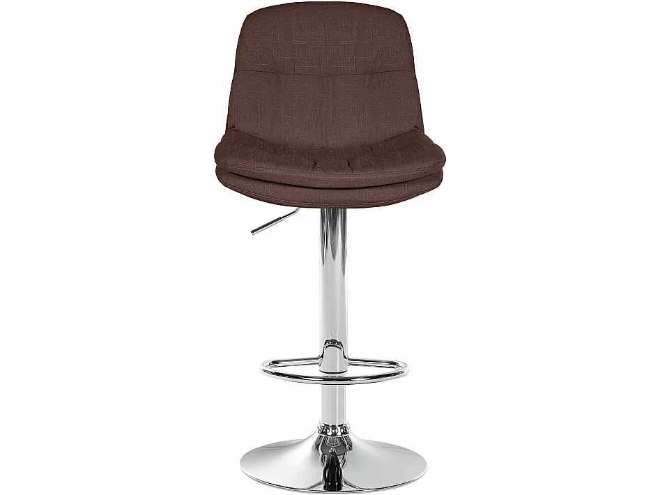 Tabouret de bar - Tissu - Marron - Laurel
