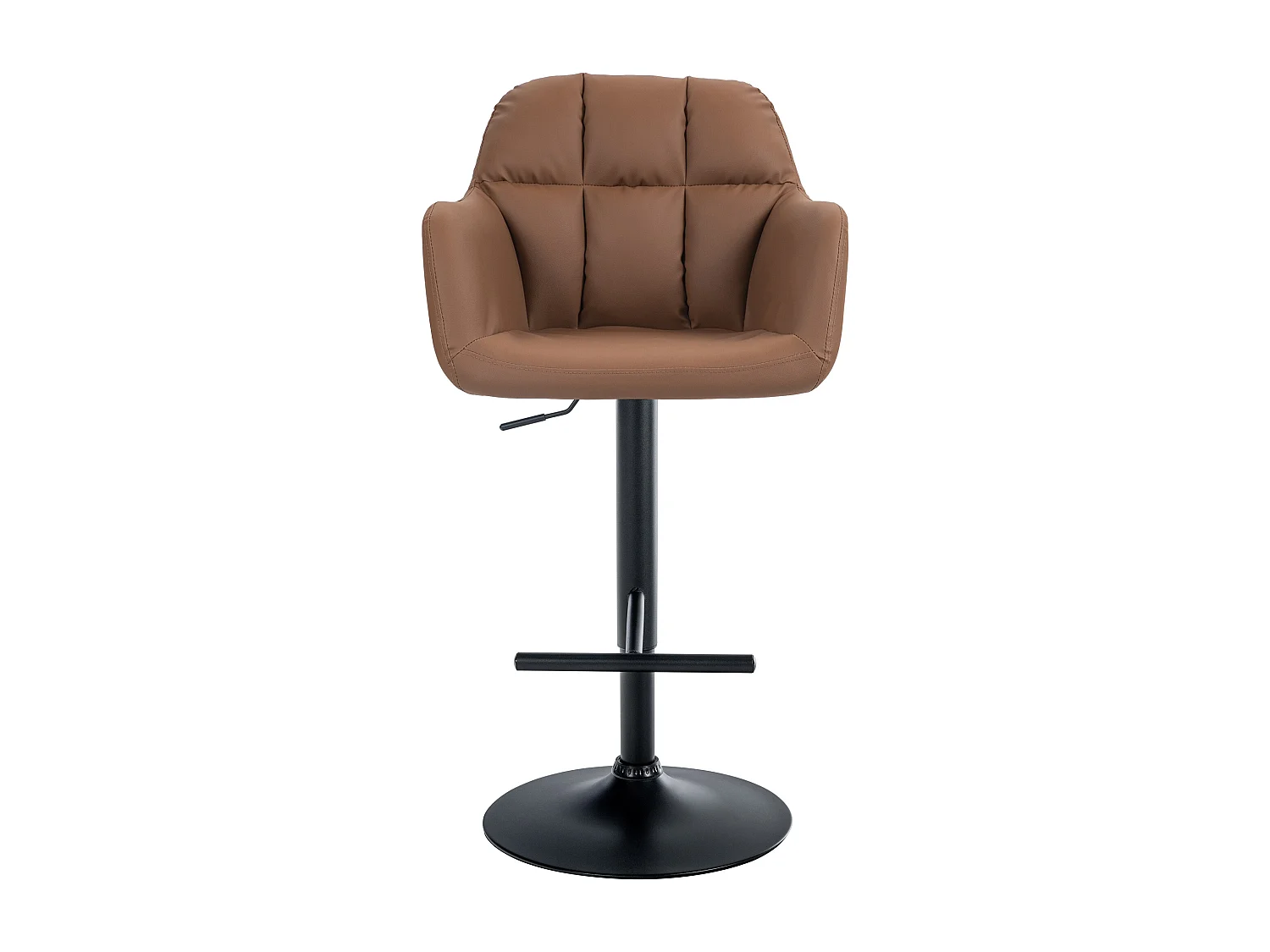 Tabouret de bar - Similicuir - Marron clair - Natoma