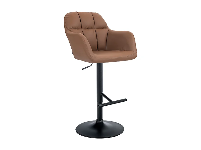 Tabouret de bar - Similicuir - Marron clair - Natoma