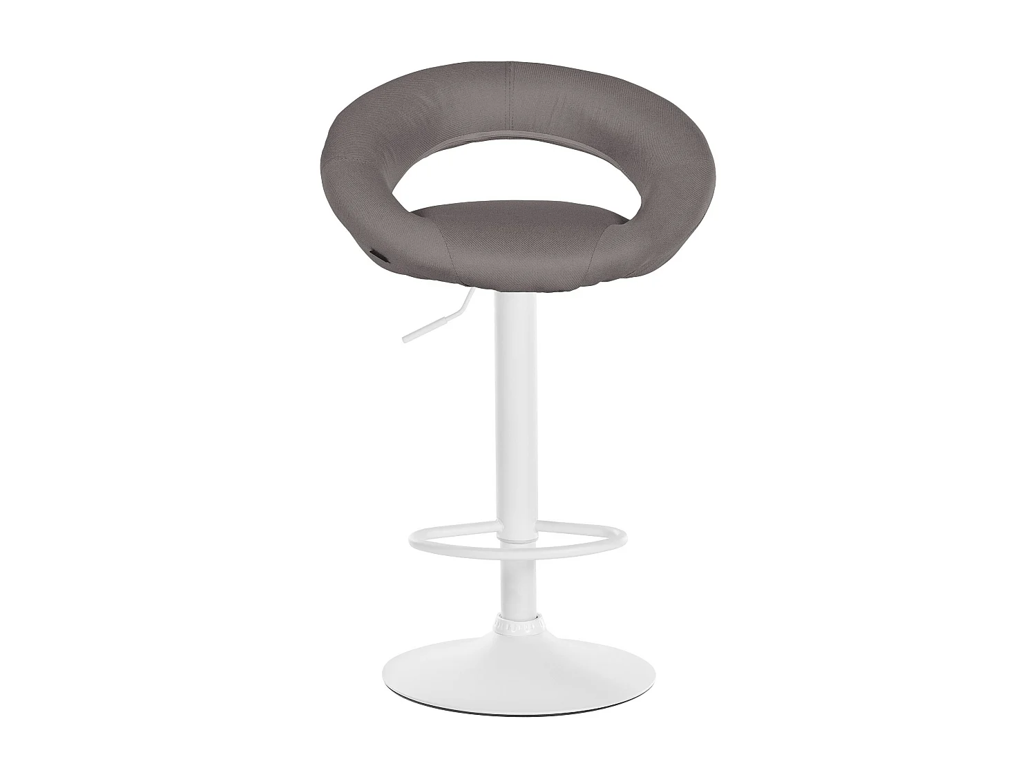 2er Set Barhocker - Stoff & weiß - grau - Olinda