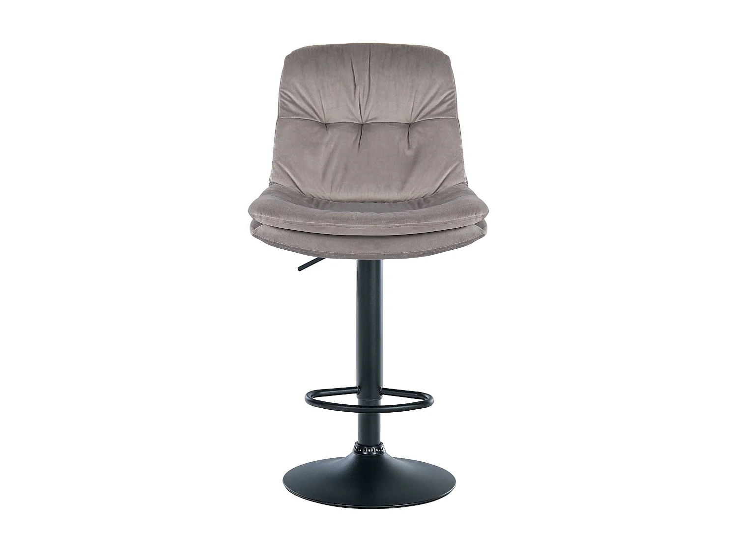 Tabouret de bar - Velours - Gris - Laurel