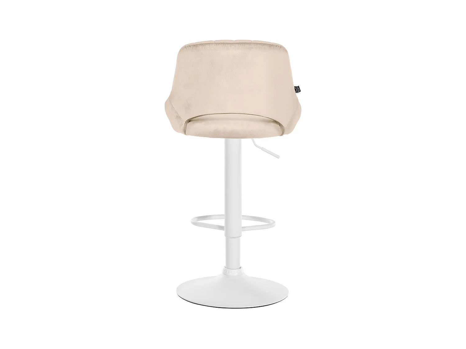 Lot de 2  Tabouret de bar - Velours - Crème - Milet