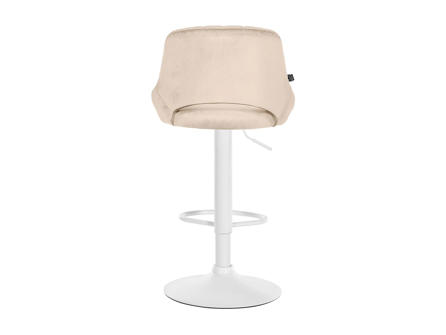 Lot de 2  Tabouret de bar - Velours - Crème - Milet