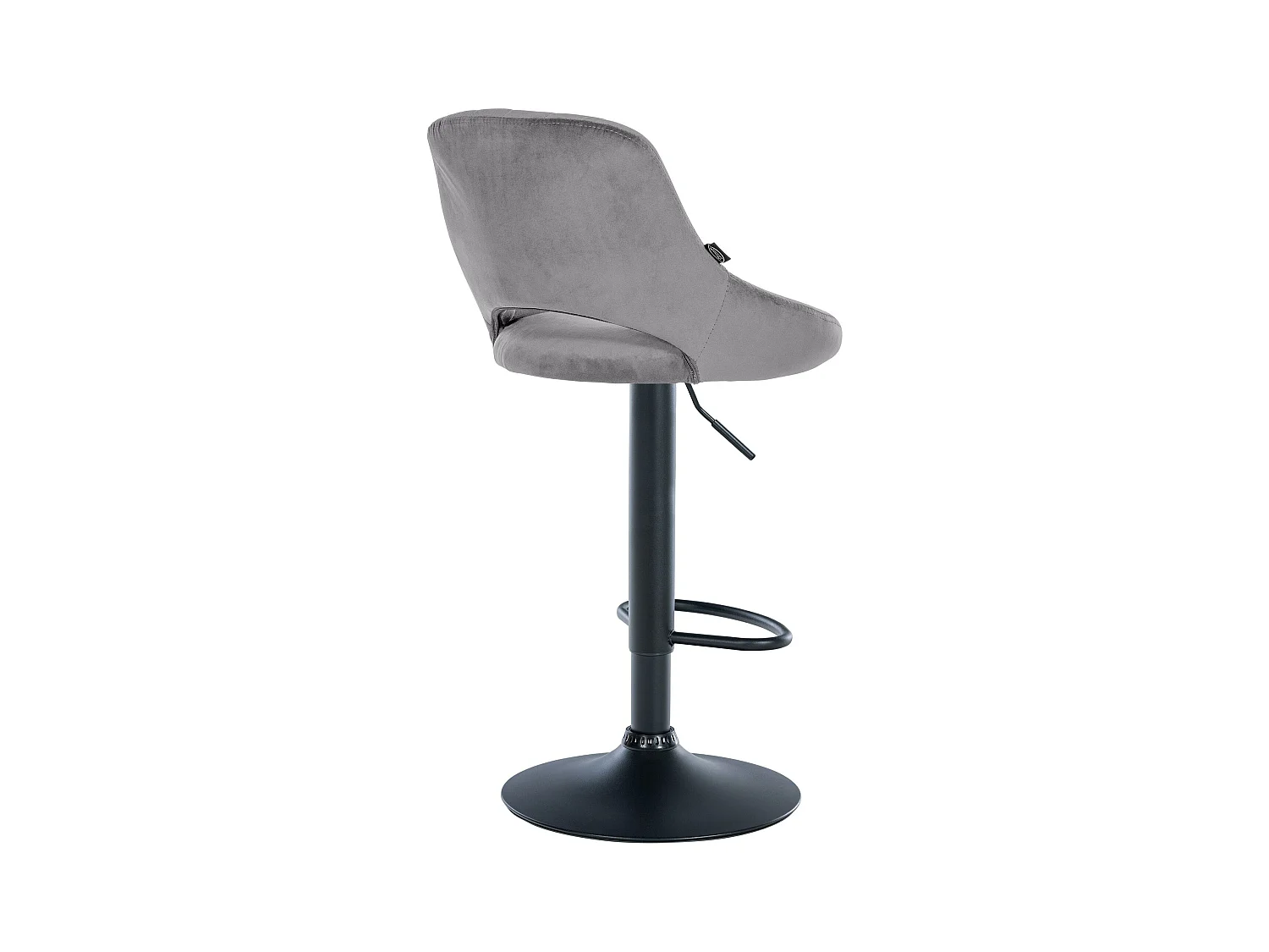 Lot de 2  Tabouret de bar - Velours - Gris foncé - Milet
