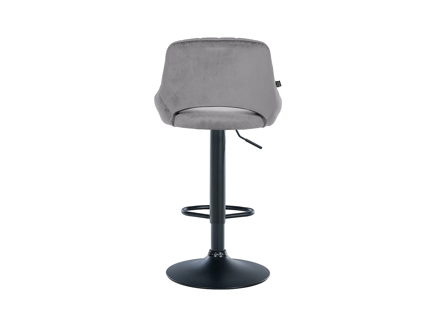 Lot de 2  Tabouret de bar - Velours - Gris foncé - Milet