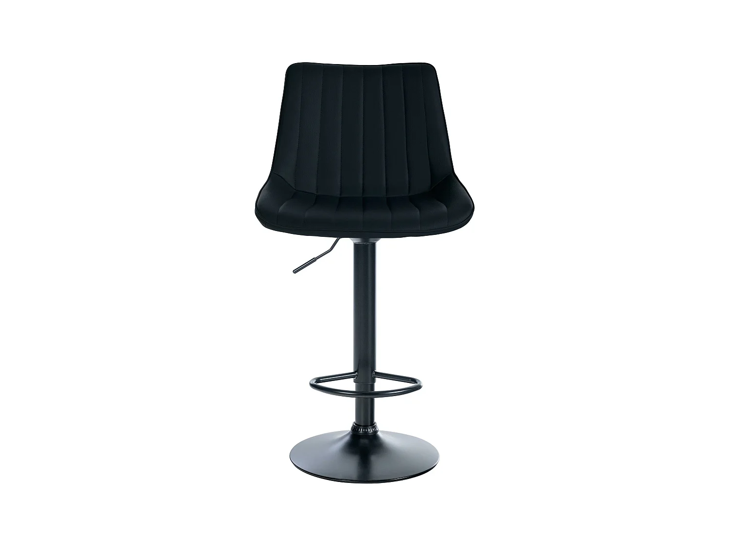 Lot de 2  Tabouret de bar - Similicuir - Noir - Toni