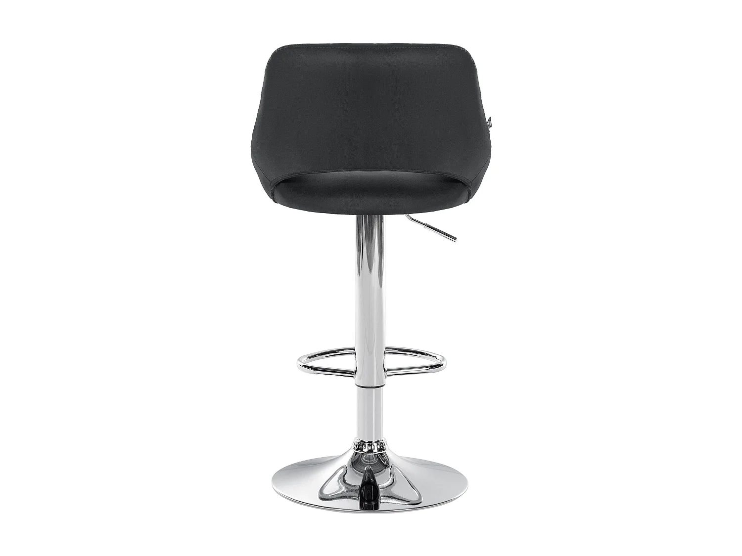 Lot de 2  Tabouret de bar - Similicuir - Noir - Milet