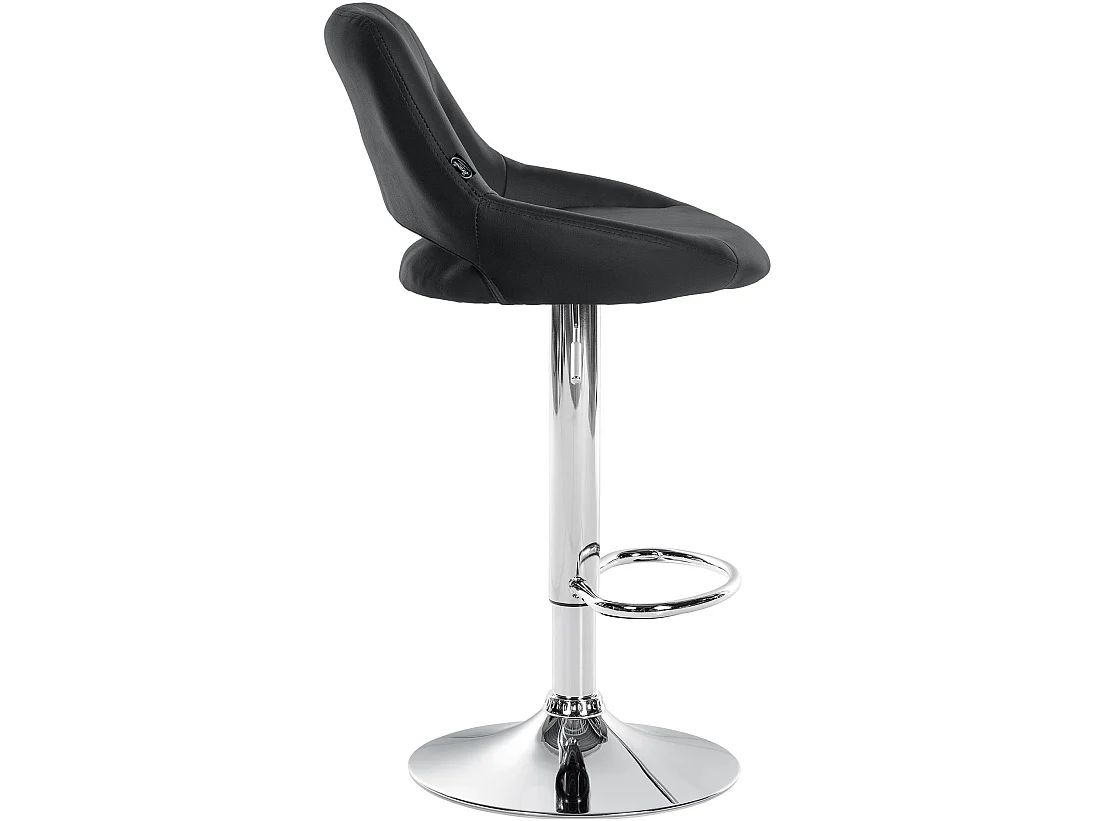 Lot de 2  Tabouret de bar - Similicuir - Noir - Milet