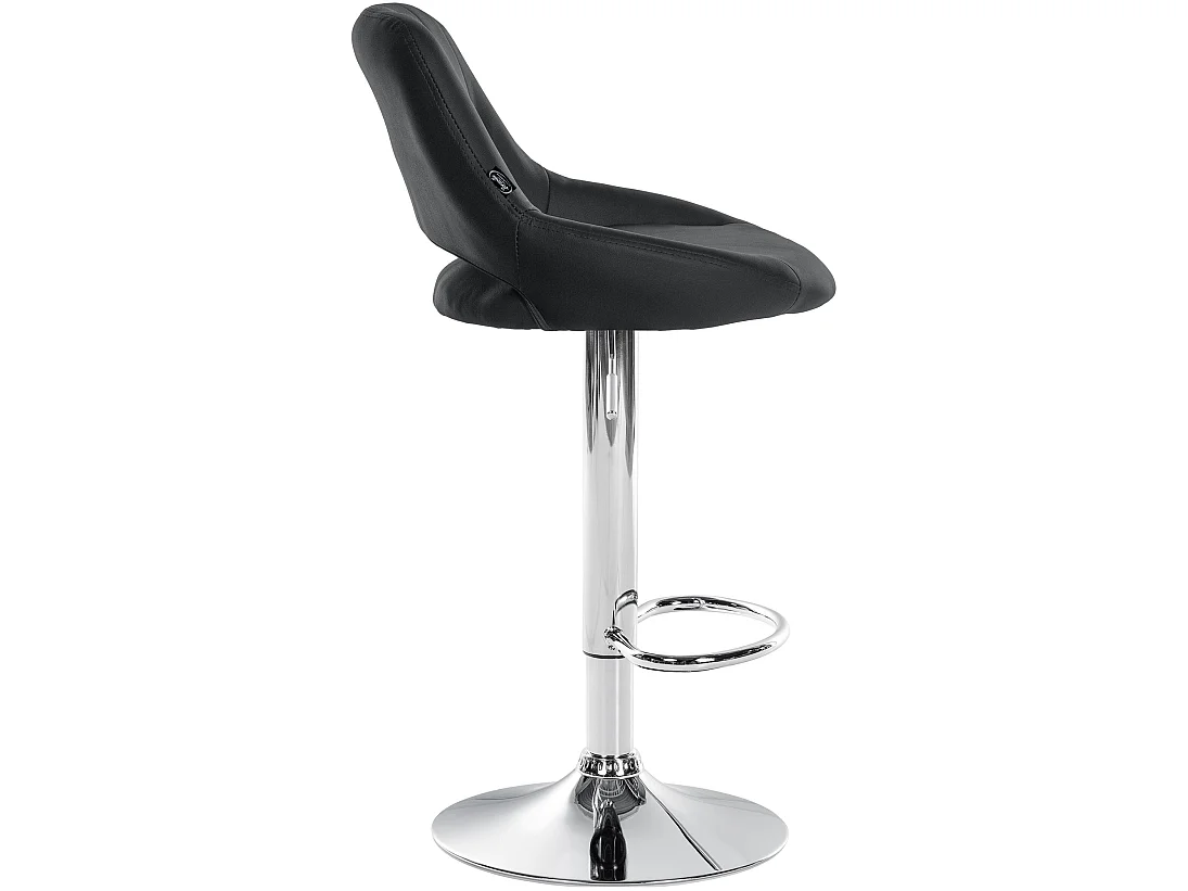 Lot de 2  Tabouret de bar - Similicuir - Noir - Milet