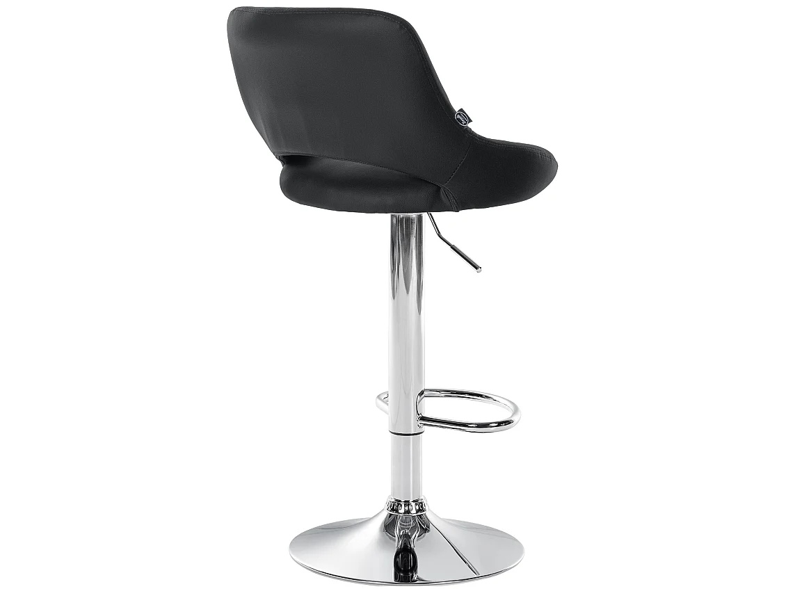 Lot de 2  Tabouret de bar - Similicuir - Noir - Milet