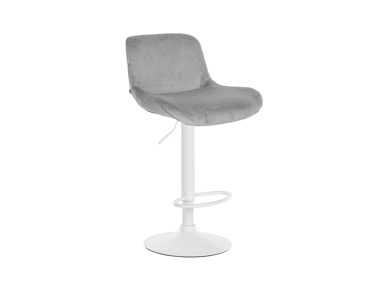 Tabouret de bar - Velours - Gris - Solon