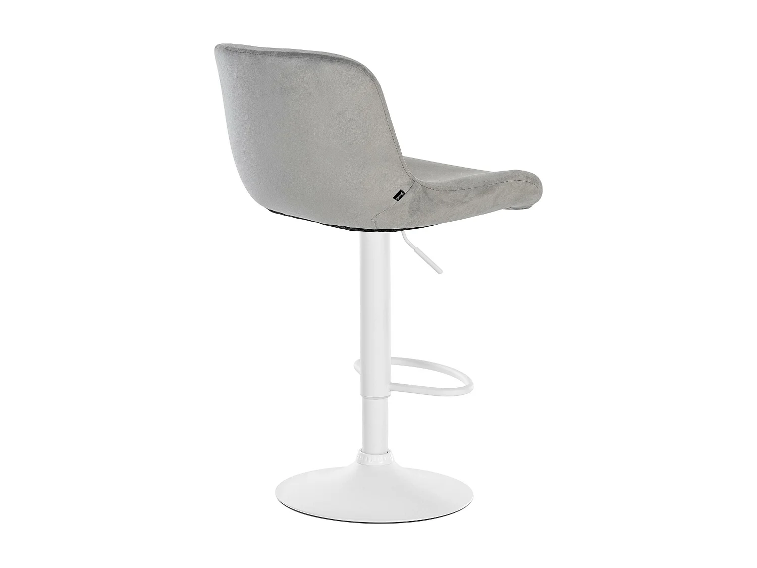 Tabouret de bar - Velours - Gris - Solon