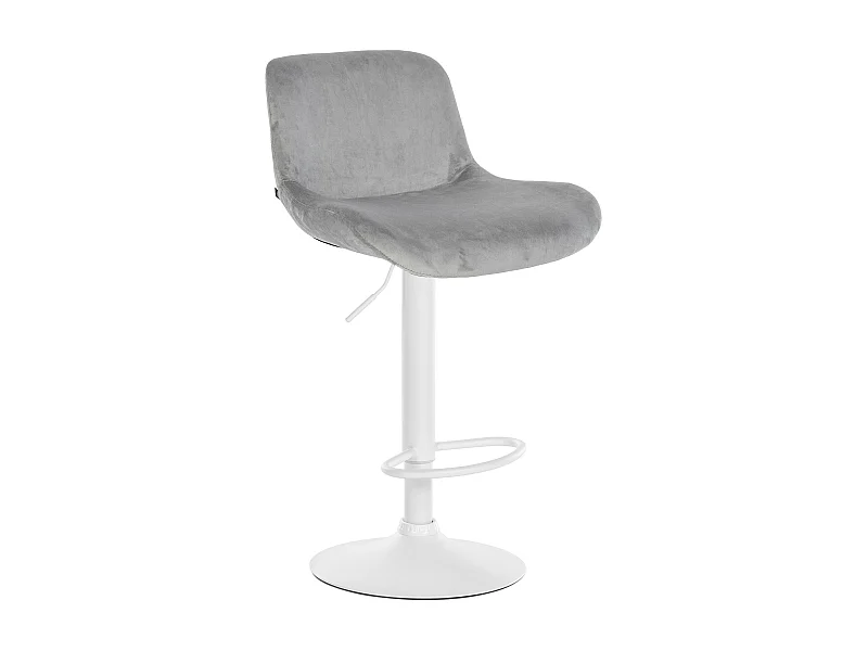 Tabouret de bar - Velours - Gris - Solon