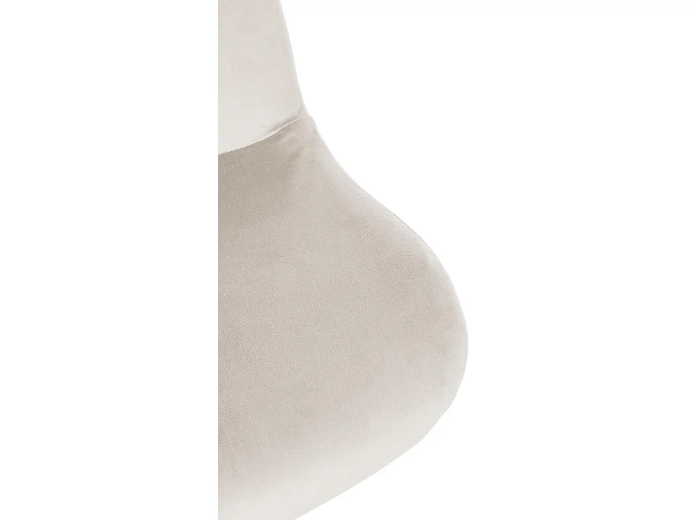 Tabouret de bar - Velours - Crème - Solon