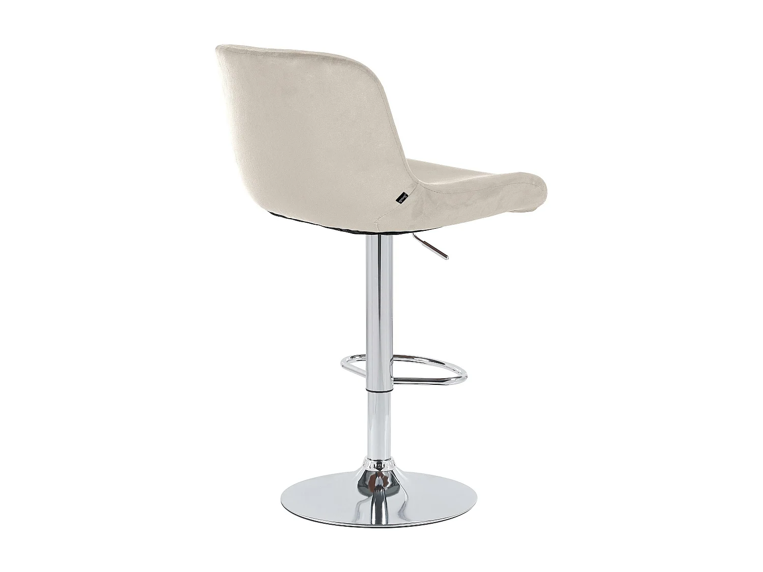 Tabouret de bar - Velours - Crème - Solon
