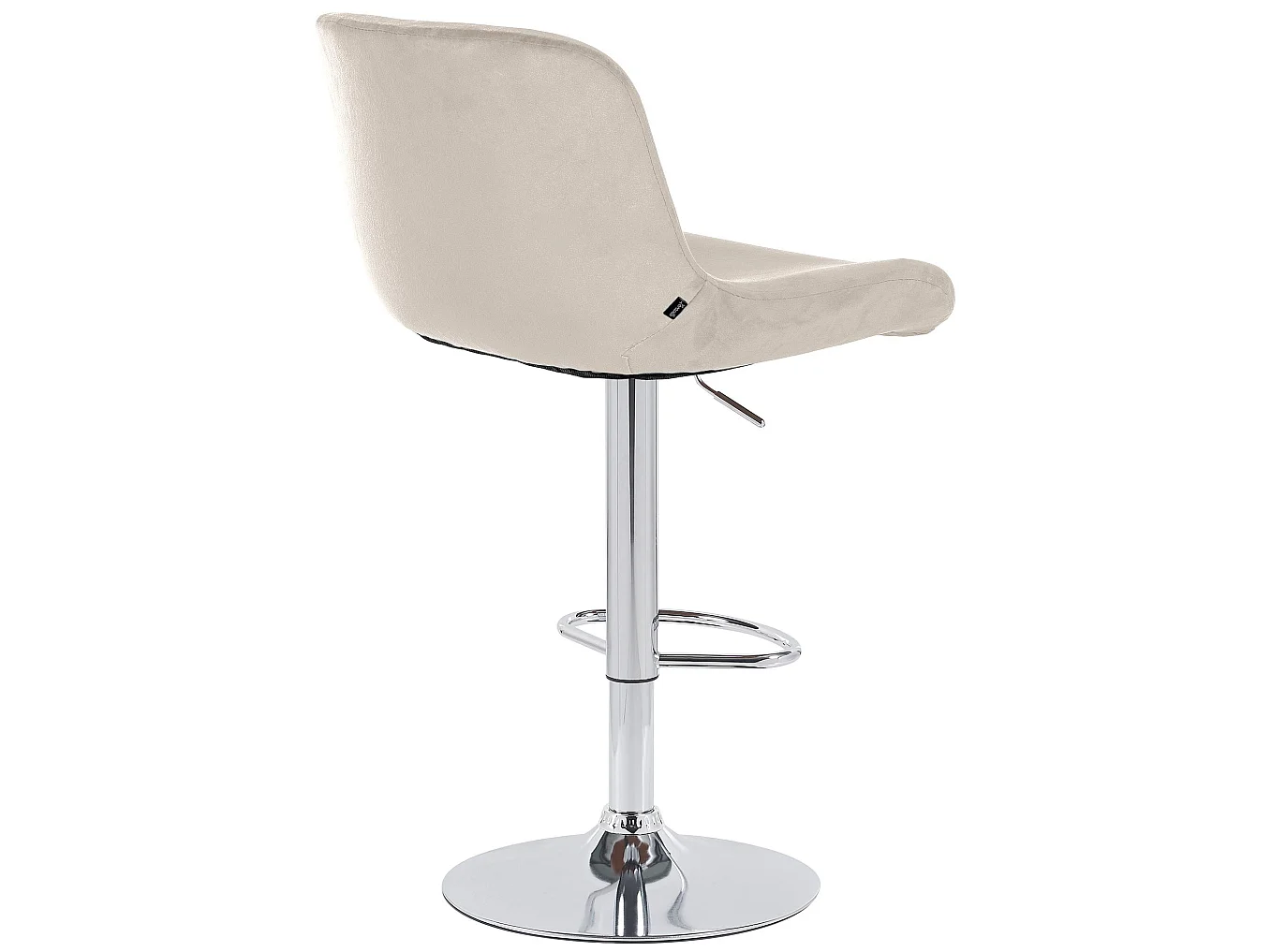 Tabouret de bar - Velours - Crème - Solon
