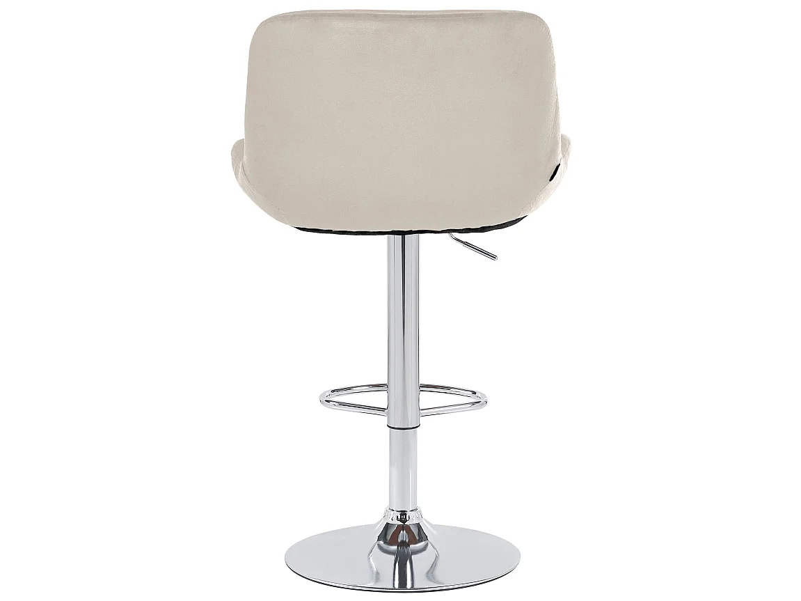 Tabouret de bar - Velours - Crème - Solon