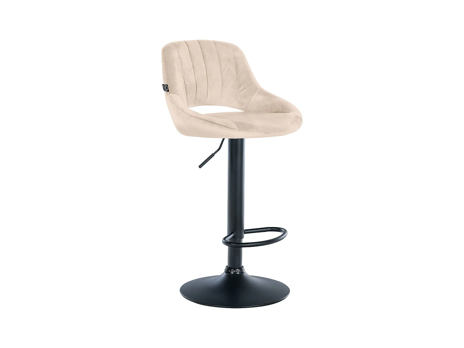 Tabouret de bar - Velours & Noir - Crème - Milet