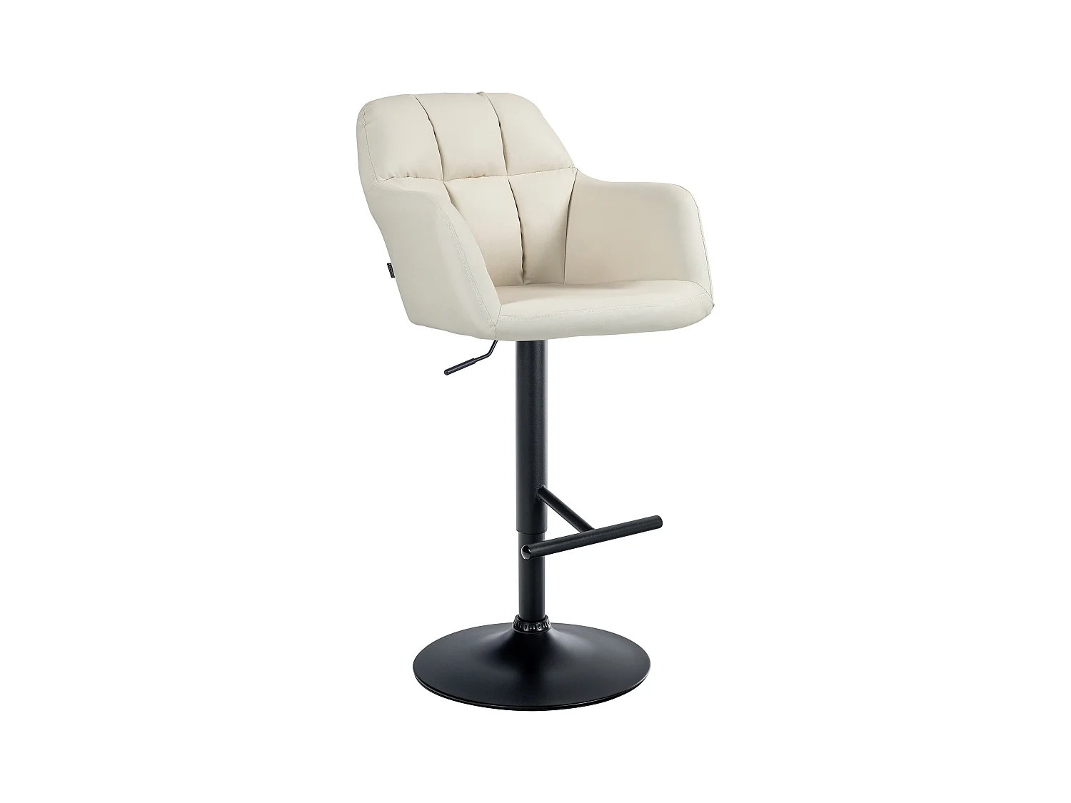 Tabouret de bar - Similicuir - Crème - Natoma