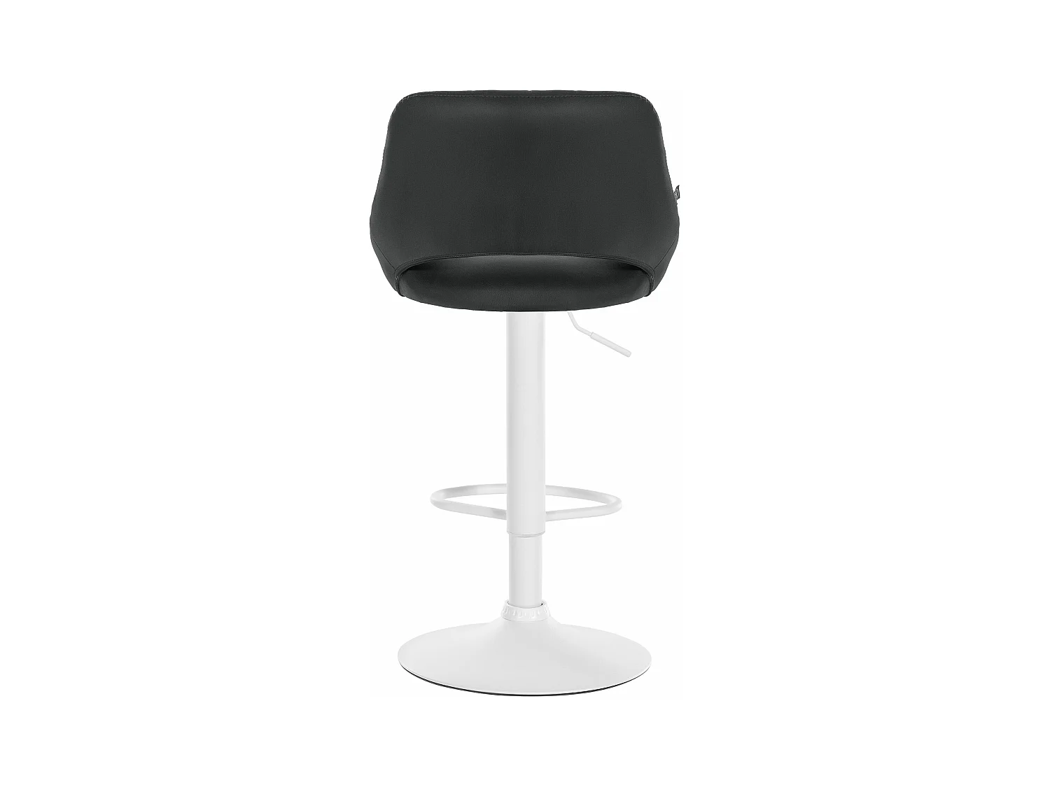 Lot de 2  Tabouret de bar - Similicuir - Noir - Milet