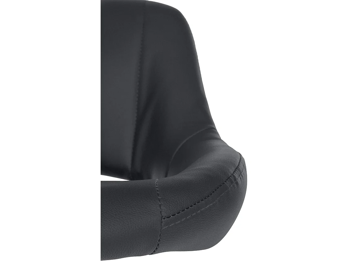 Lot de 2  Tabouret de bar - Similicuir - Noir - Milet