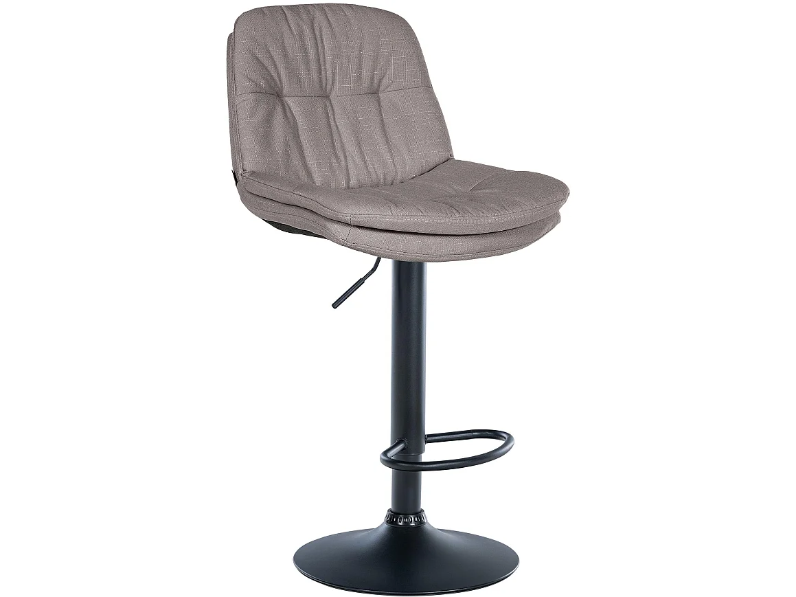 Tabouret de bar - Tissu - Gris - Laurel