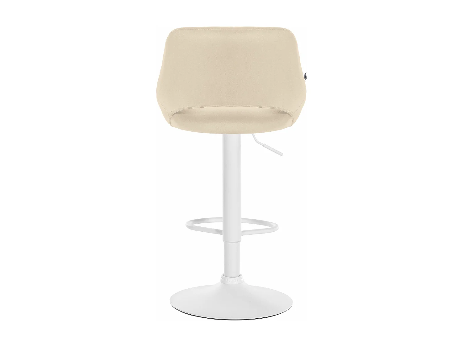 Tabouret de bar - Similicuir & Blanc - Crème - Milet