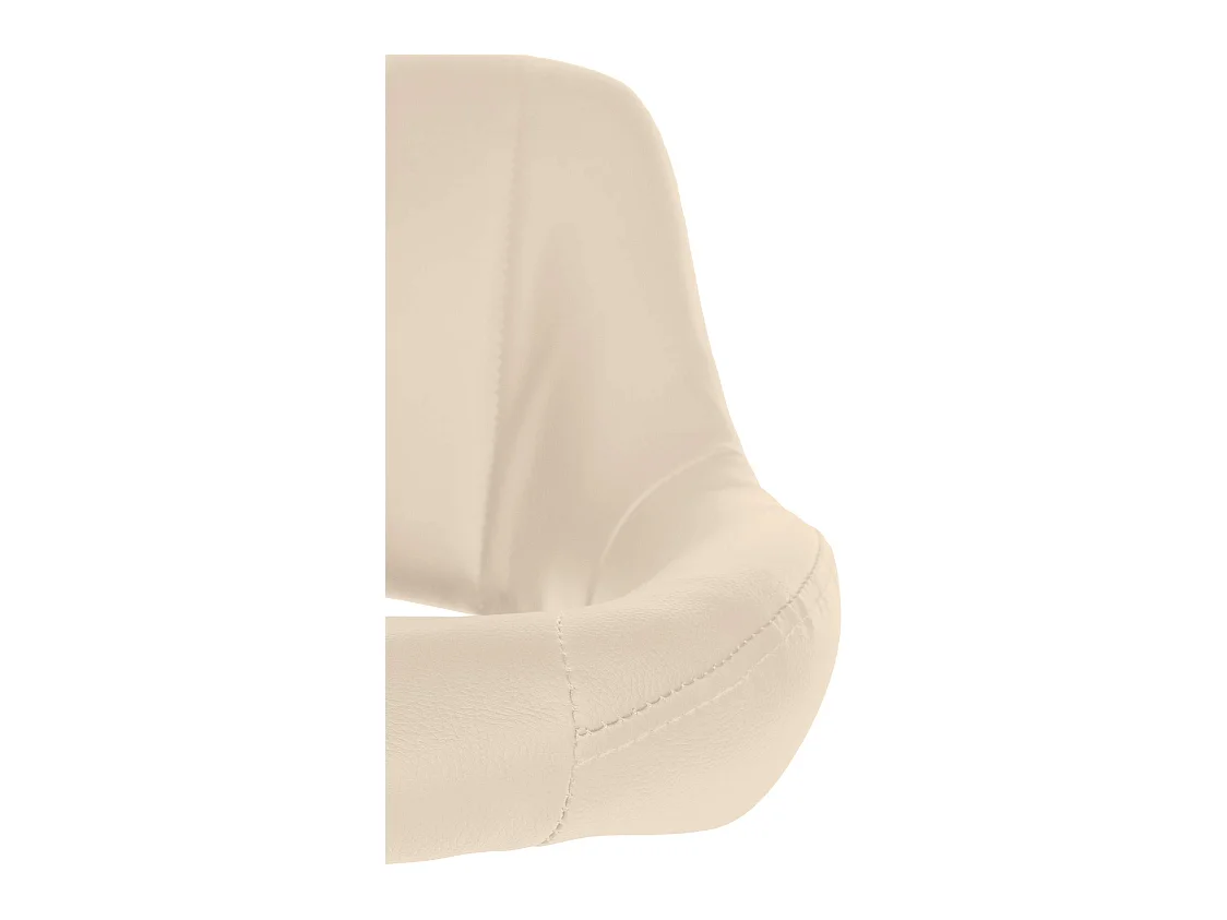 Tabouret de bar - Similicuir & Blanc - Crème - Milet