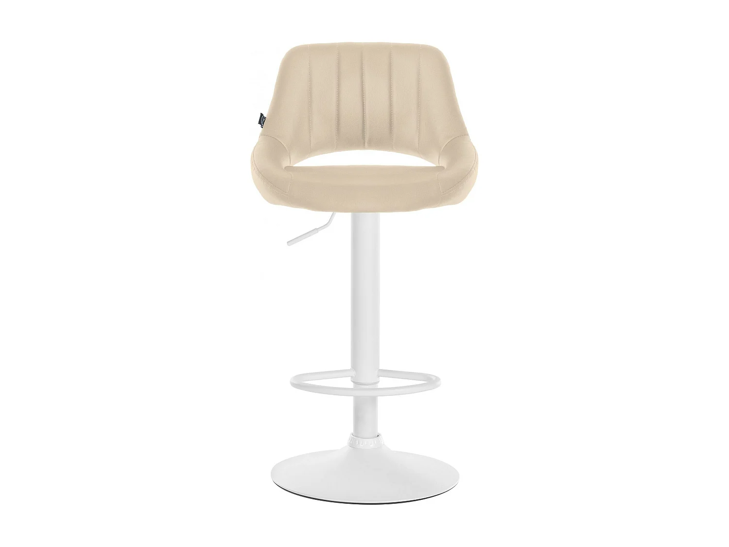 Tabouret de bar - Similicuir & Blanc - Crème - Milet