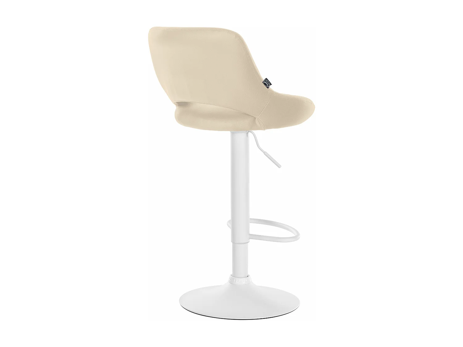 Tabouret de bar - Similicuir & Blanc - Crème - Milet