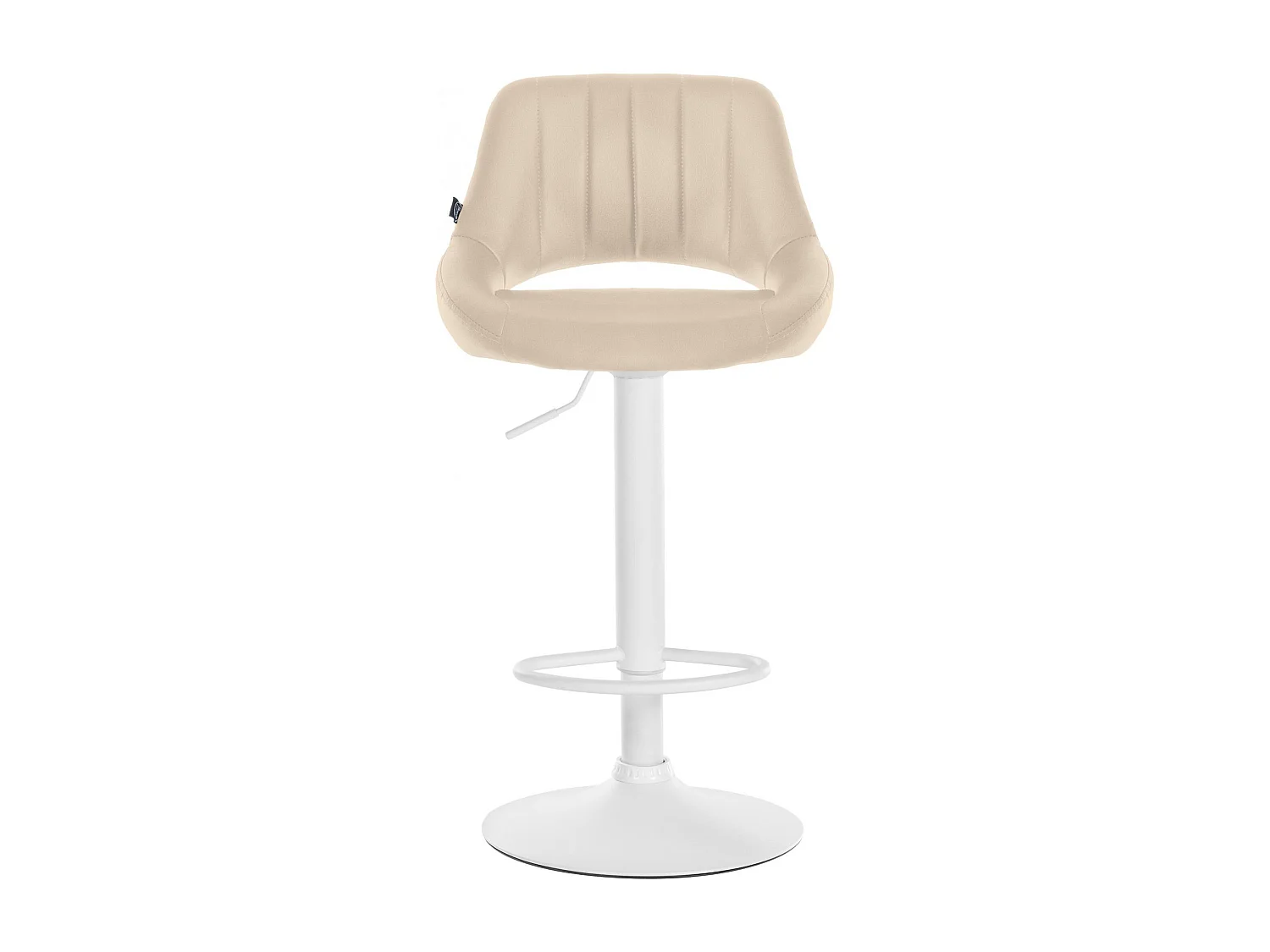 Tabouret de bar - Similicuir & Blanc - Crème - Milet