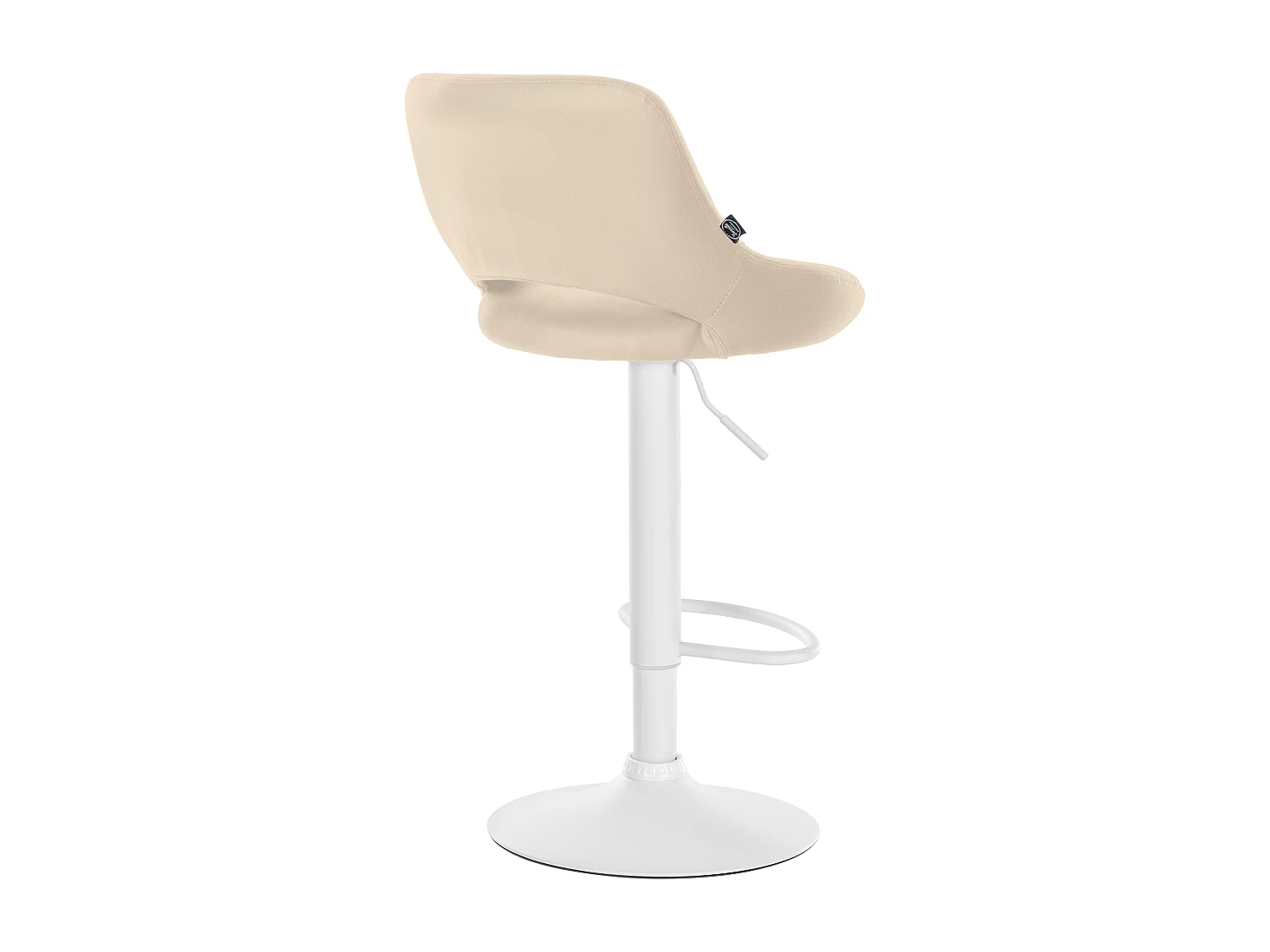 Tabouret de bar - Similicuir & Blanc - Crème - Milet